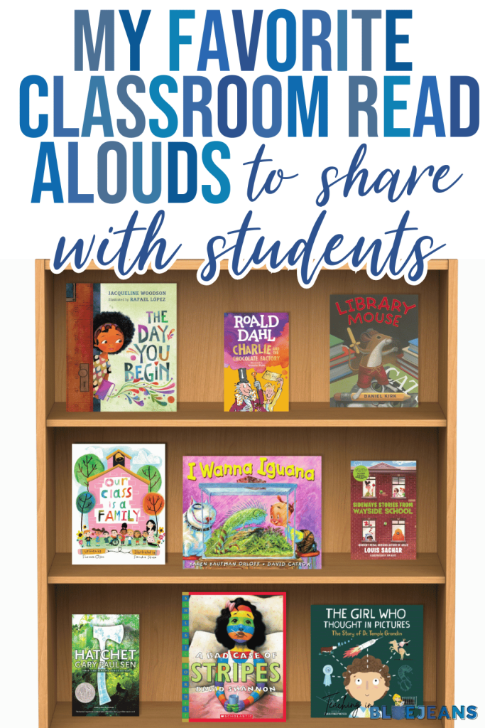 Looking for some new titles to add to your elementary classroom library? In this post, I share my favorite classroom read alouds to share with students including picture books as well as elementary chapter books that students always enjoy!