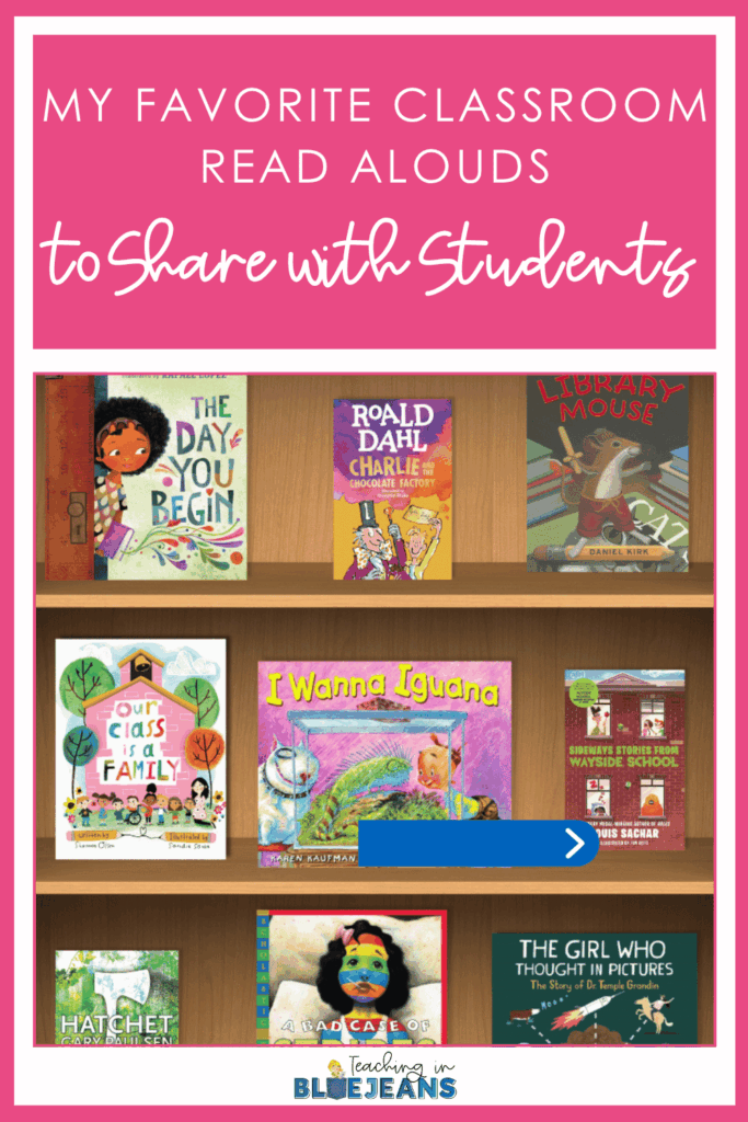 Looking for some new titles to add to your elementary classroom library? In this post, I share my favorite classroom read alouds to share with students including picture books as well as elementary chapter books that students always enjoy!