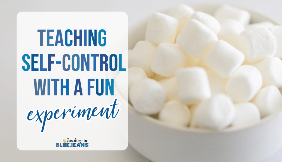 Teaching self control with a fun experiment is a great way to introduce students to this important life skill.