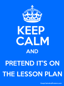 keep calm not on lesson plans