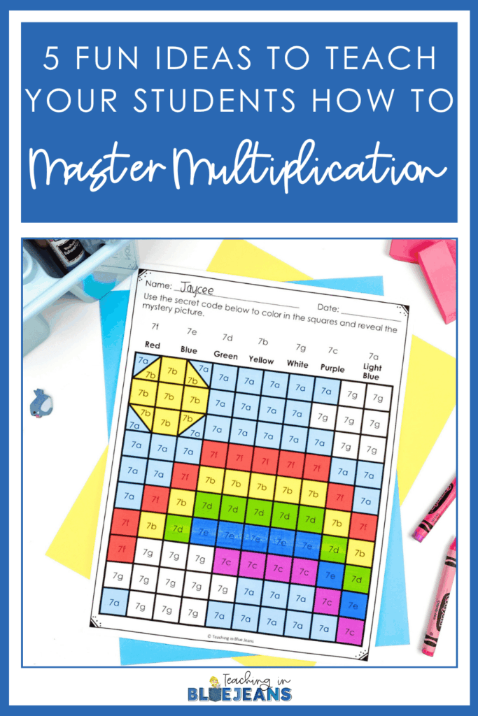 Help student master multiplication with these 5 fun ideas! From simple digital and print activities to hands on activities using legos, this post is full of engaging multiplication activities that your students will really enjoy.