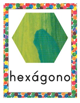 Eric Carle Inspired Classroom - Shape Posters - Spanish - Image 2