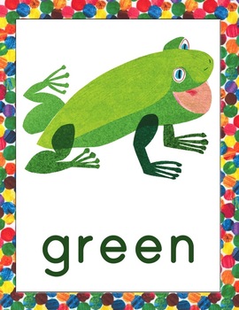 Eric Carle Inspired Color Posters | Color Signs 4 Sizes | Color Words Book Too! - Image 2