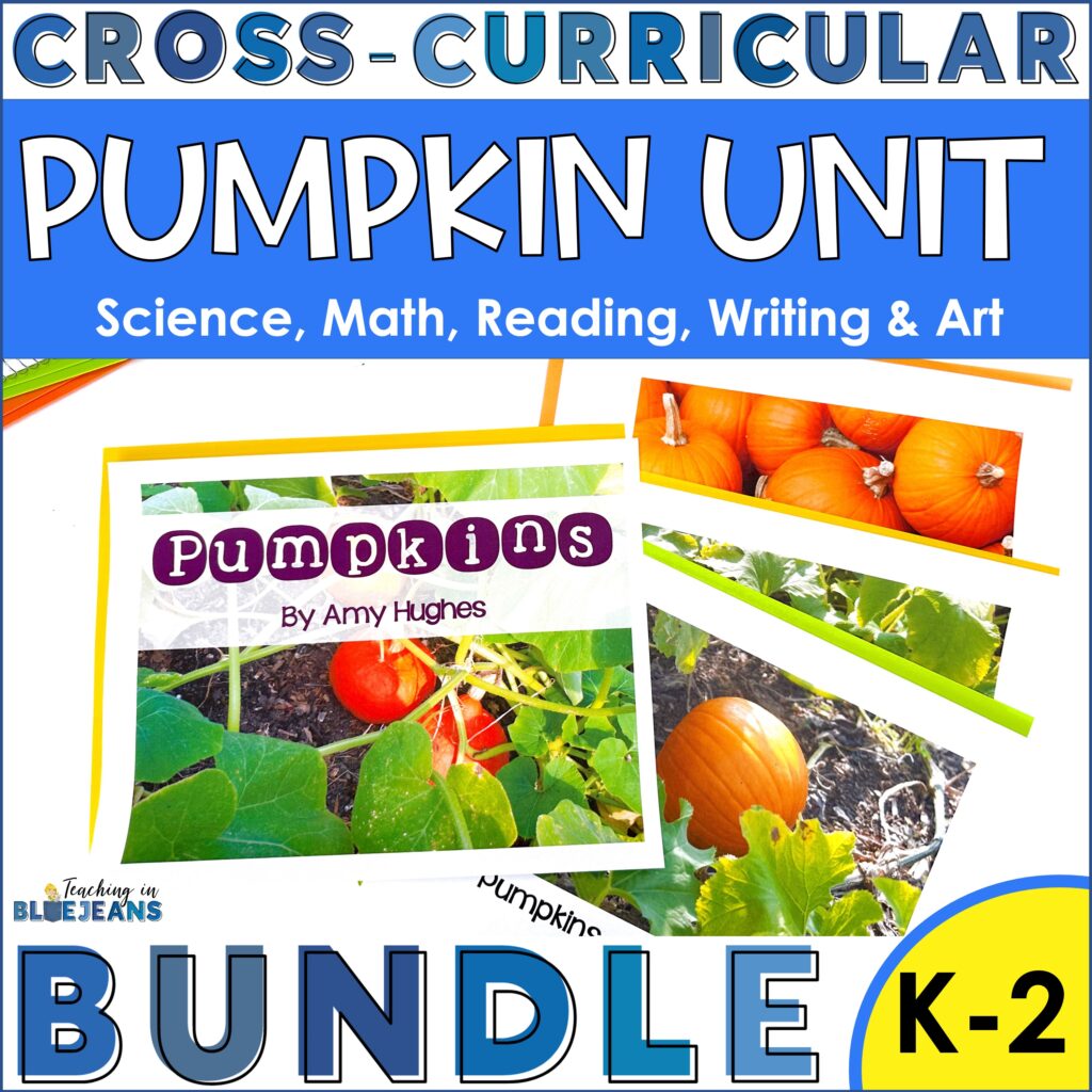 Learn about pumpkins with this Cross-Curricular Pumpkin Unit that includes science, math, reading, writing & art activities all based on pumpkins!