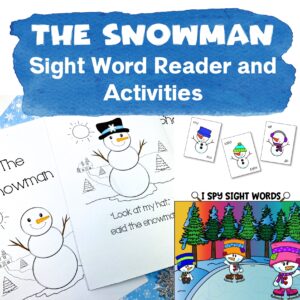 the snowman sight word reader