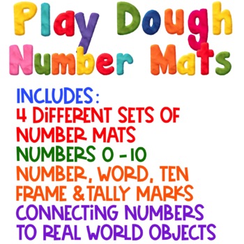 Numbers to 10 Play Dough Mats -OR- Coloring Pages - Image 2