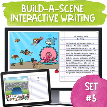 Build A Scene Digital Writing Prompts Set #5 | Interactive Digital Writing