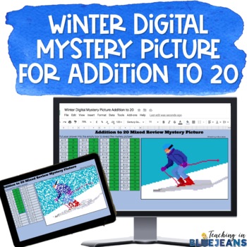 winter skier digital mystery pic
