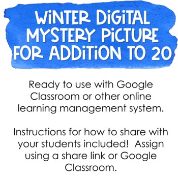 Winter Digital Mystery Picture for Addition to 20 #2 | Addition Math Facts - Image 3