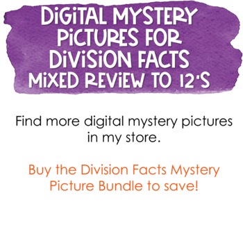 Digital Mystery Picture for Division Facts Review thru 12s | Digital Math Facts - Image 4