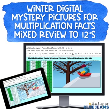 winter multiplication digital mystery pic