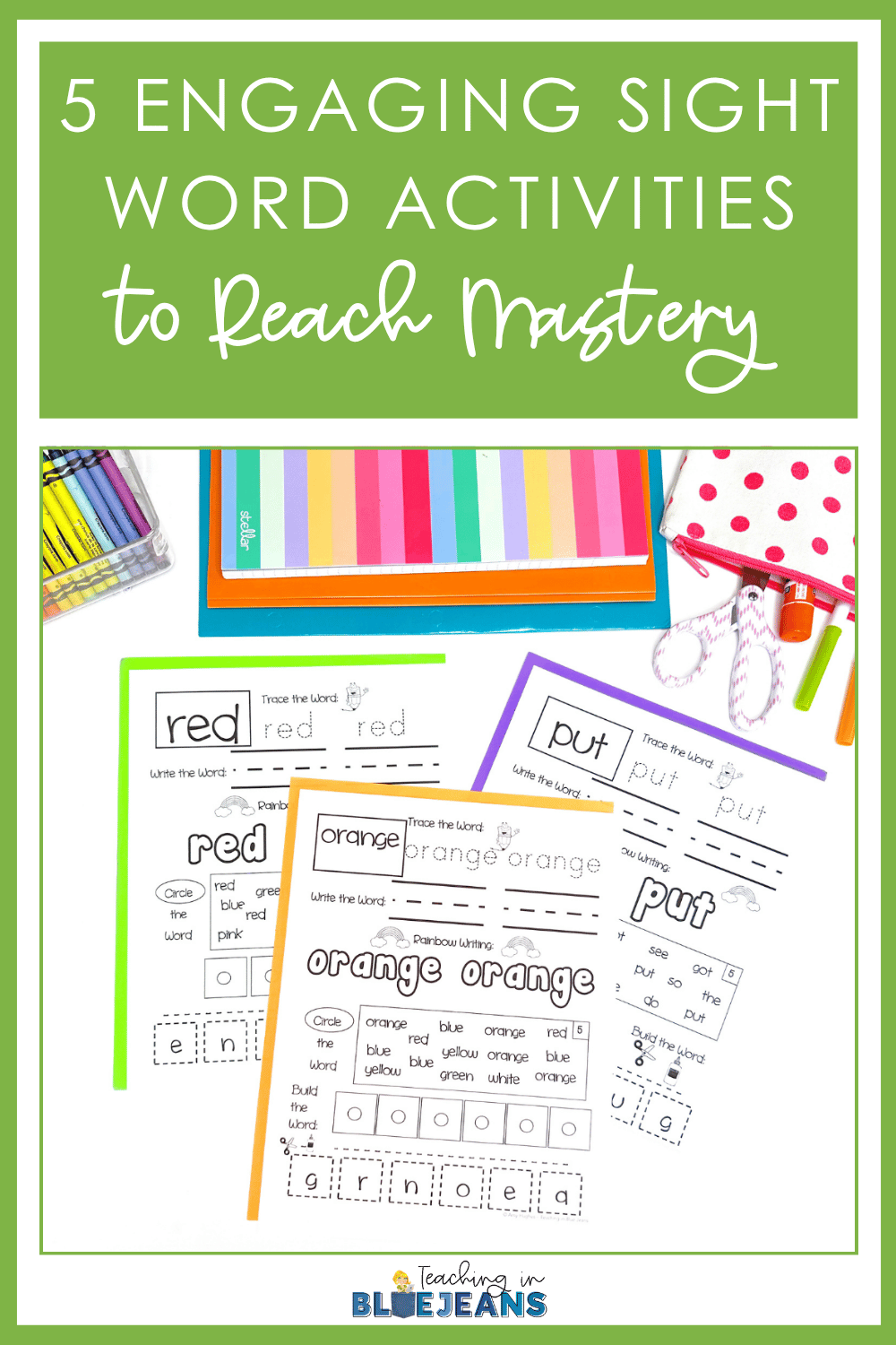 5 Engaging Sight Word Activities to Reach Mastery
