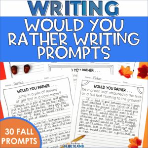 Fall Would you rather writing prompts for kids