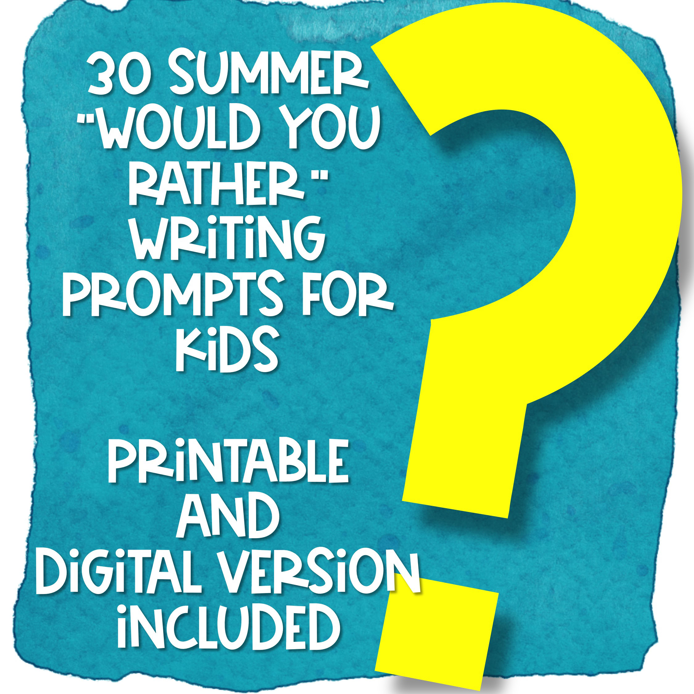 Would You Rather Summer writing prompts with print and digital options.