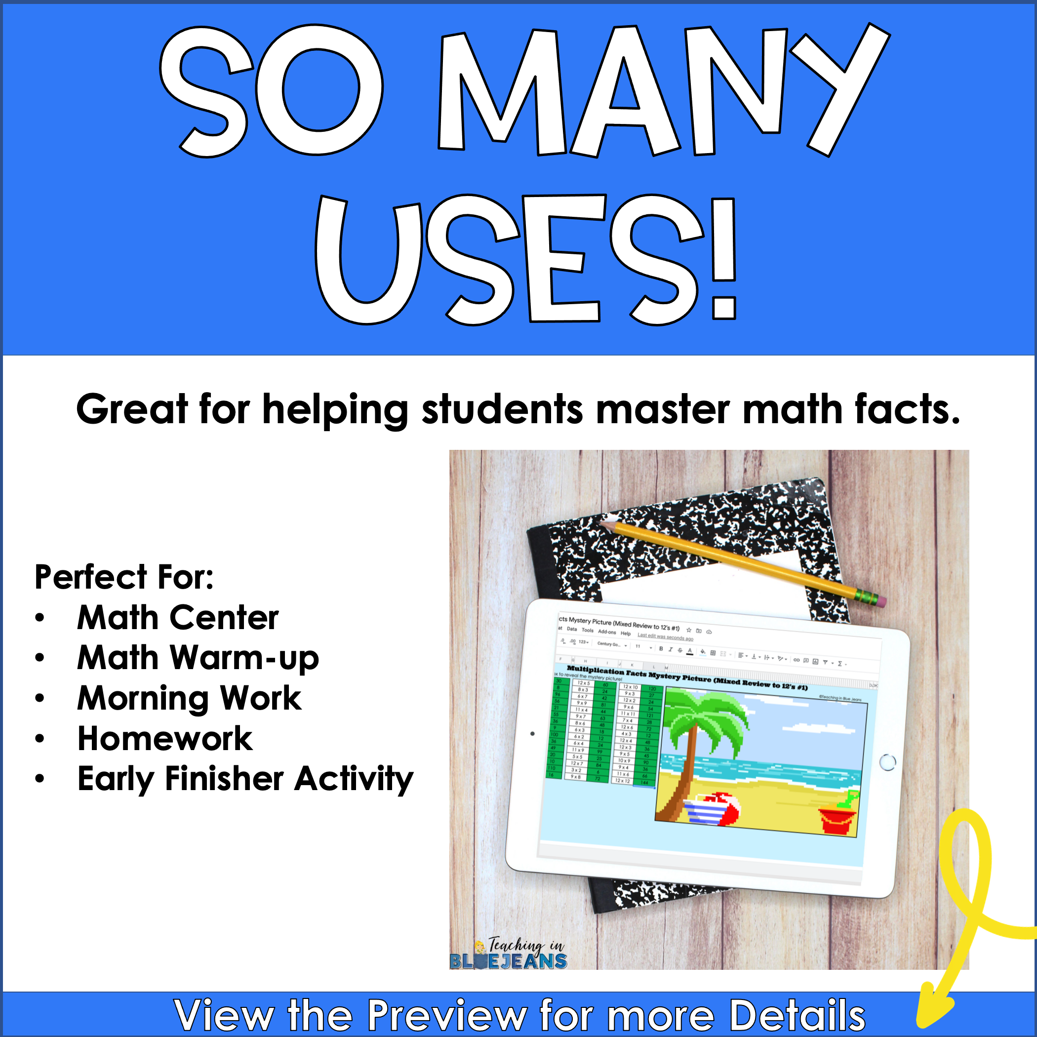Division mystery picture activity for practicing division math facts to 12s