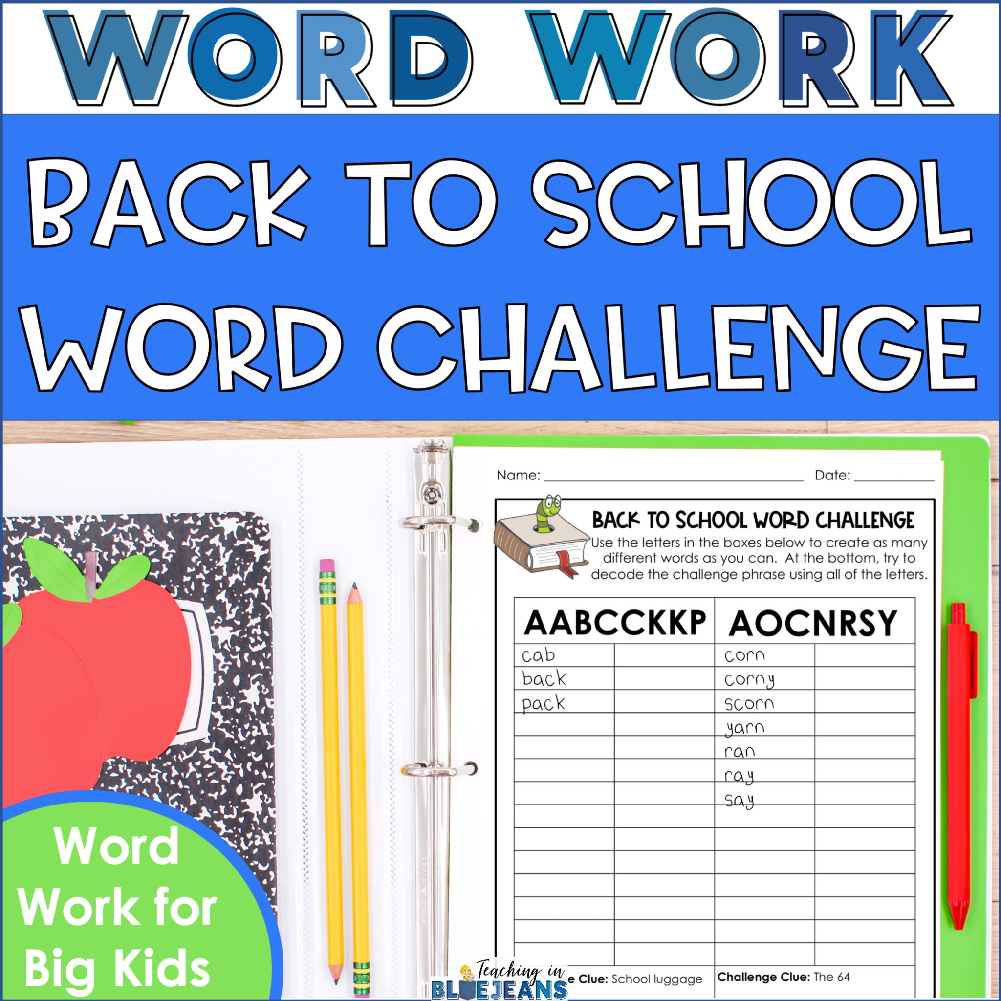 5 Engaging and Effective Word Work Activities for Big Kids