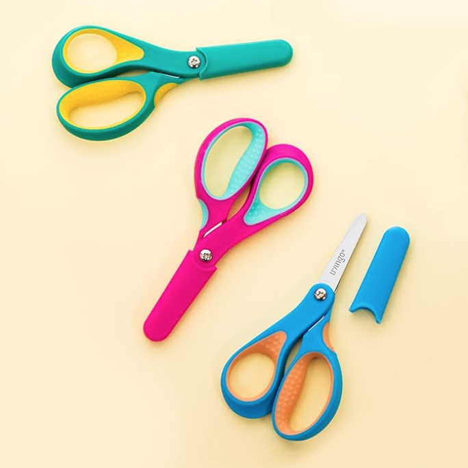 Using the right scissors, like these blunt tipped scissors, is important.