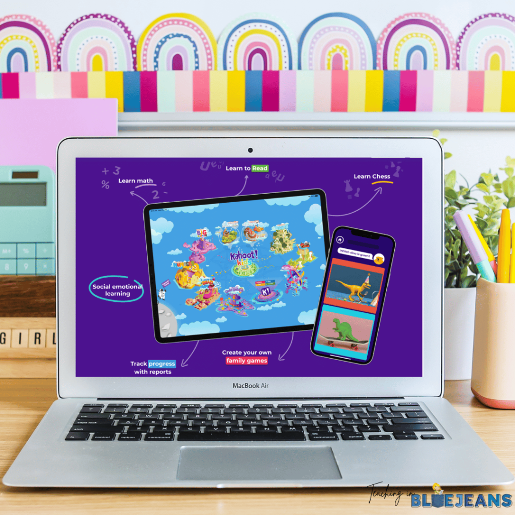 This image shows "Kahoot", a fun and engaging must have app that can be used in the classroom.