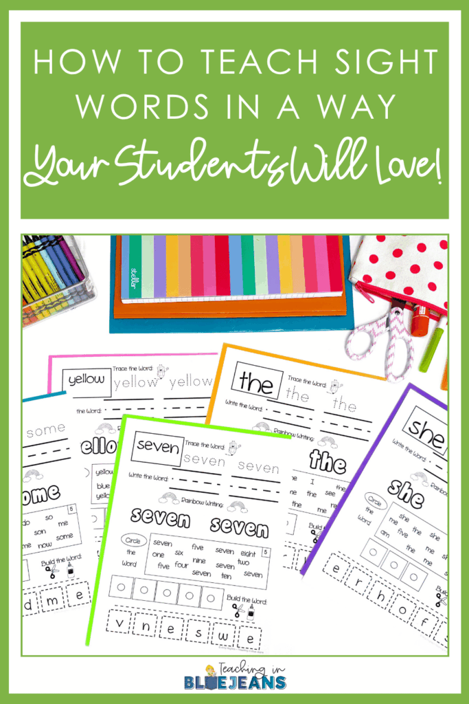 Teaching sight words can be so much more than rote memorization! Learn how to to teach sight words in a way your students will love using engaging activities and a multi-sensory approach.