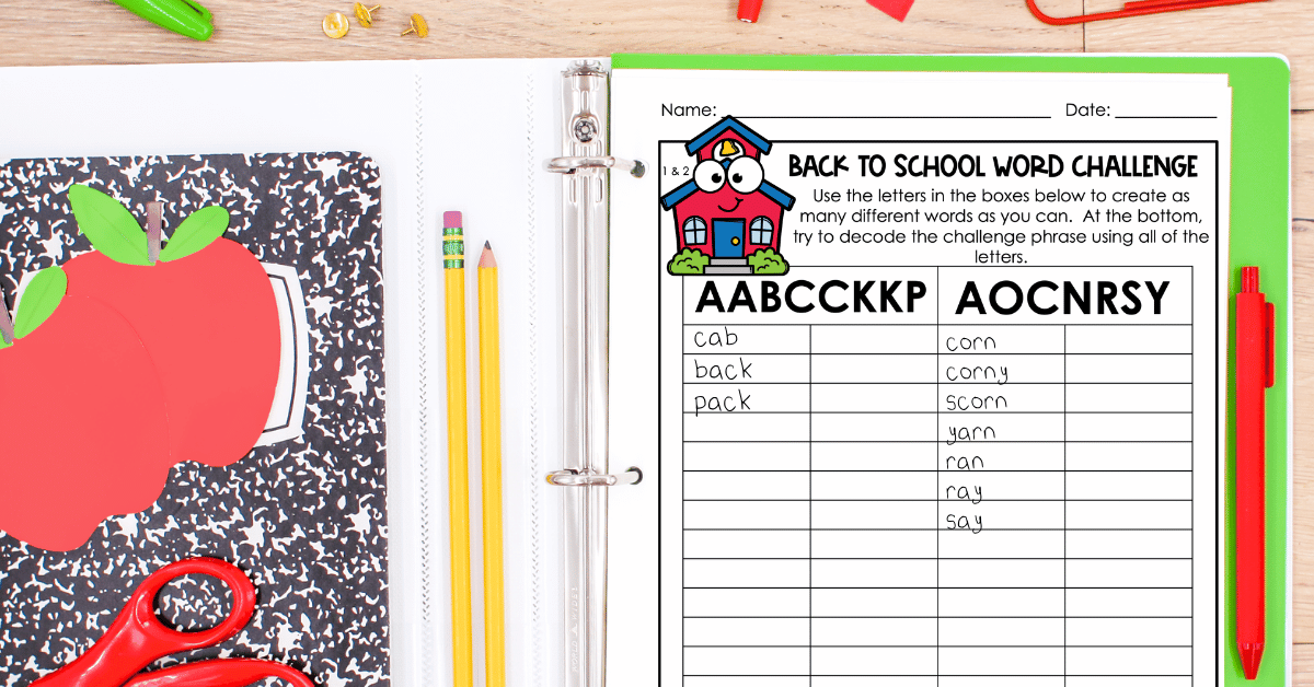 Word building challenges are a fun spelling game that get your elementary students working with phonics and spelling patterns in a way that is engaging and fun.