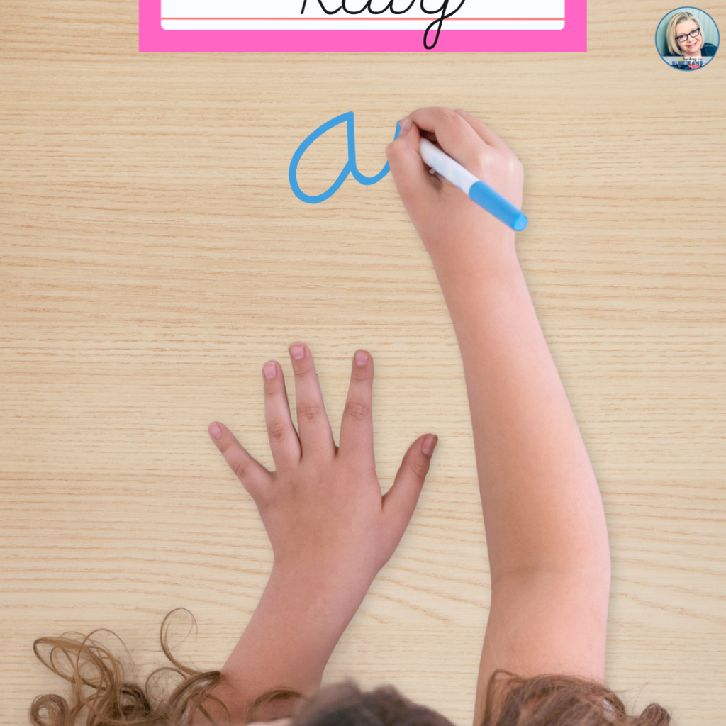 Using dry erase markers is a great way for students to work on skills and letter identification.