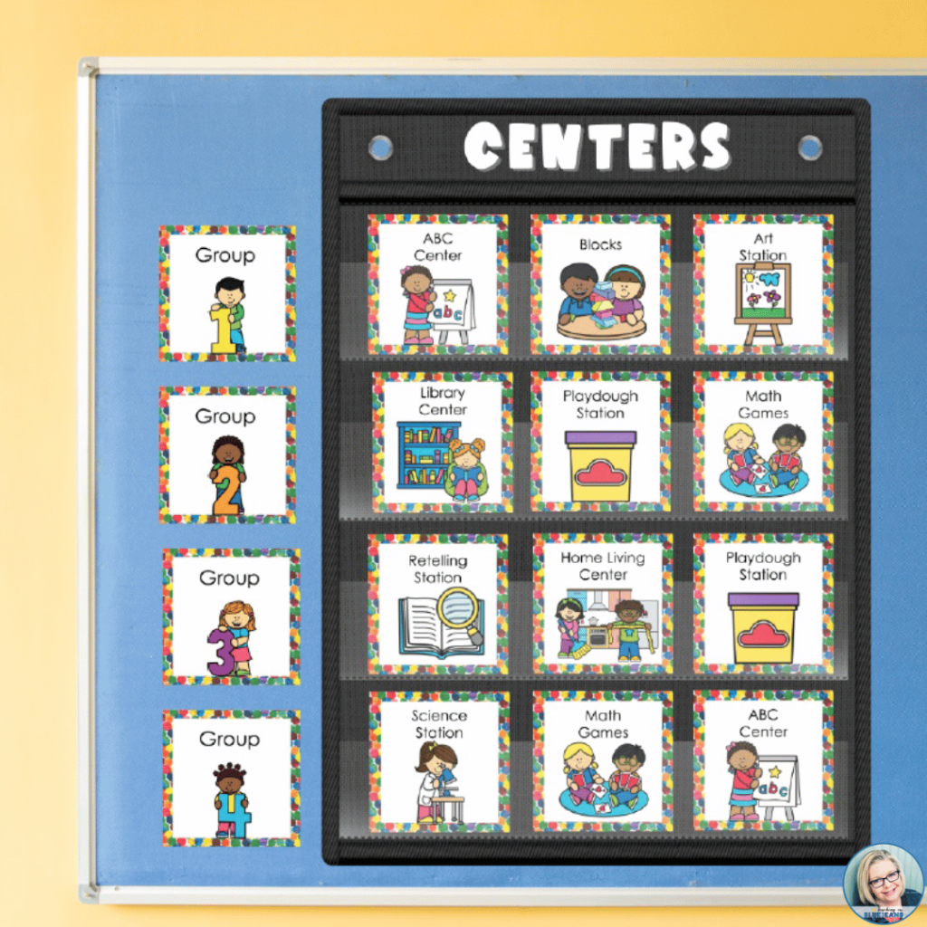 This image highlights an example of a center rotation chart that can be used to promote independence.