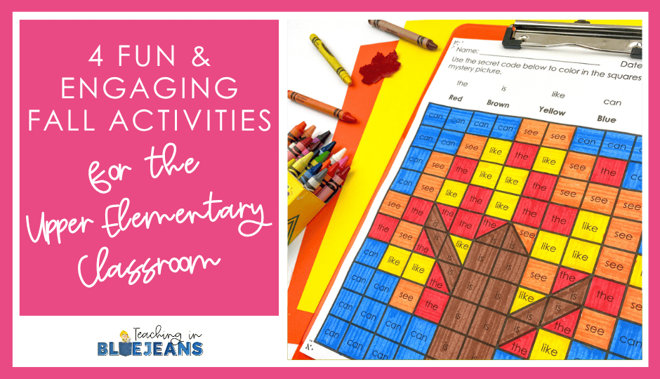 Fun and engaging fall activities for the upper elementary classroom. Perfect for 3rd, 4th and 5th grade students and teachers.