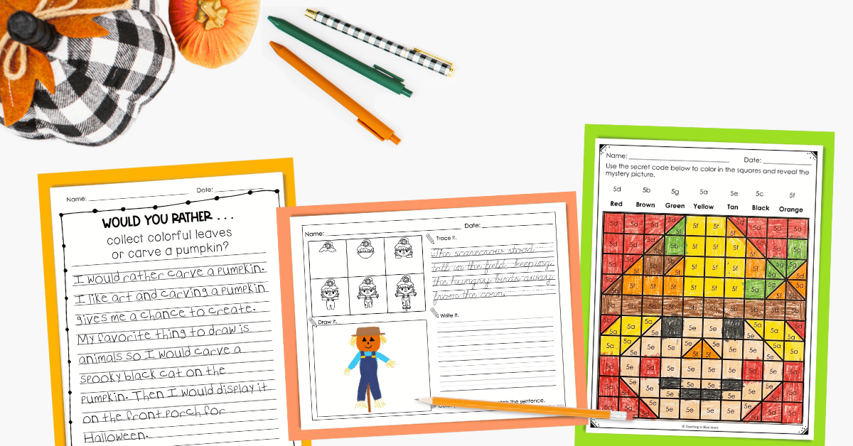 Engaging fall activities that are perfect for the 3rd, 4th and 5th grade classroom.