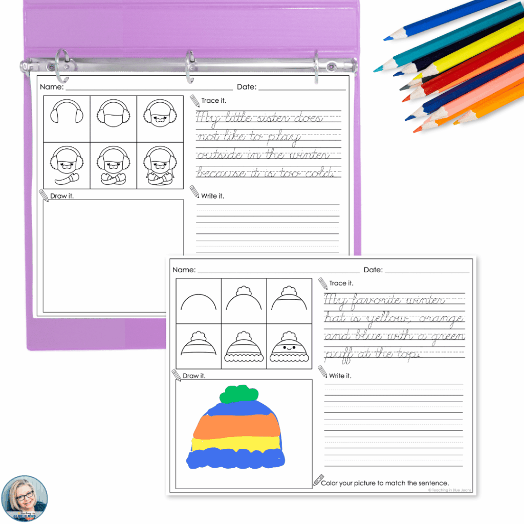 The Winter Directed Drawing and Writing Prompts is a calm, creative activity to use when the class needs to reset or slow down.