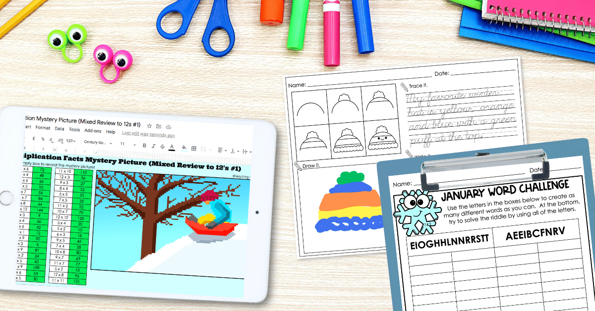 Winter activities for the upper elementary classroom includes fun and engaging skills based activities for reading, math, writing, spelling and more.
