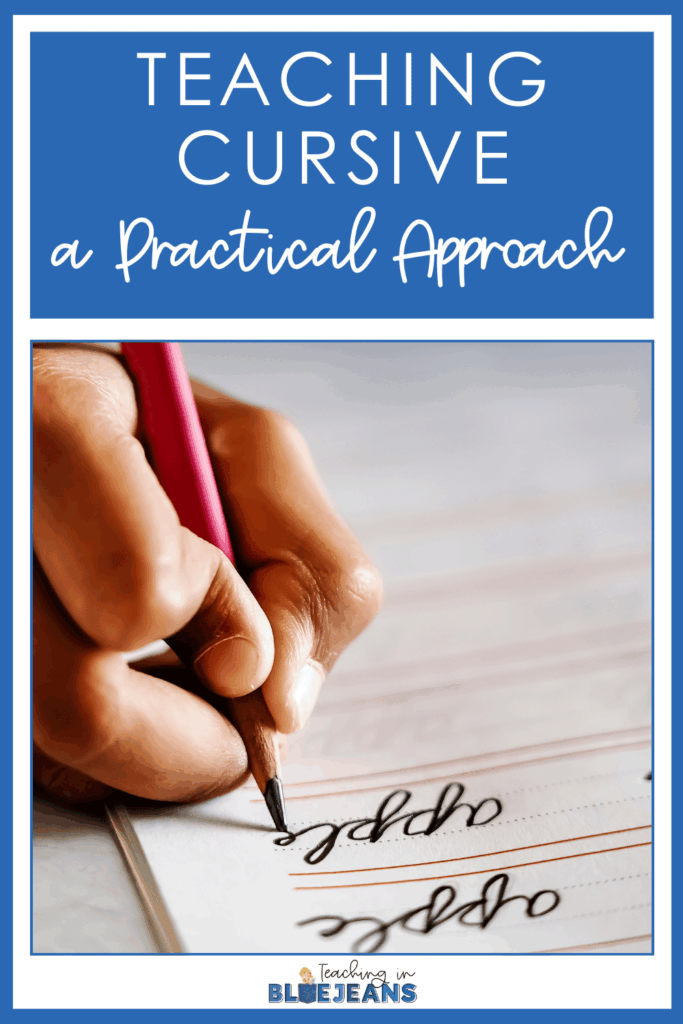 Are you teaching cursive to kids? If so, make sure to check out this blog post for tips and ideas that will make the process easier. PErfect for teachers and parents working on cursive handwriting with kids of all ages.