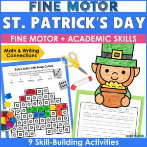 St. Patricks Day fine motor activities for preschool, prek, kindergarten, and first grade