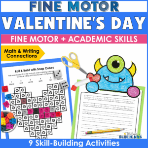 Valentine's Day Fine motor activities for preschool prek kindergarten and first grade
